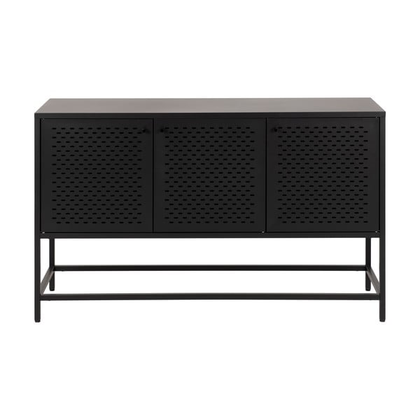 Cassettiera bassa nera in metallo 125x75 cm Newcastle - Actona