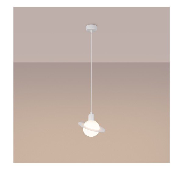 Lampada per bambini bianca con paralume in vetro Mab – Sollux-image-4