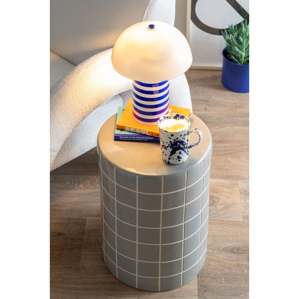 Tavolino rotondo in ceramica ø 33 cm Retro Tiles – Leitmotiv-image-1