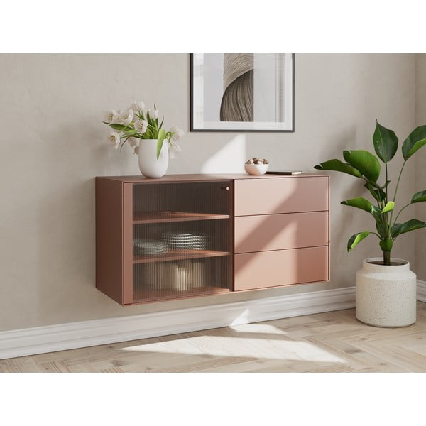 Cassettiera sospesa color mattone 120x59 cm Edge by Hammel - Hammel Furniture-image-1