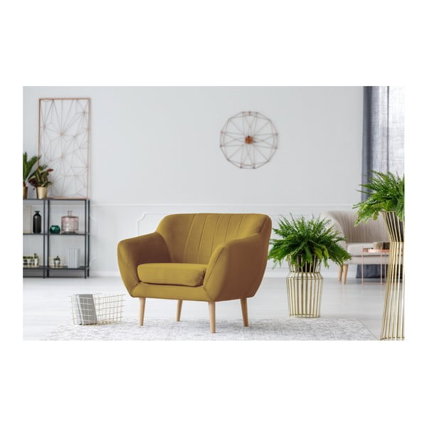 Poltrona Benito giallo senape - Mazzini Sofas-image-3