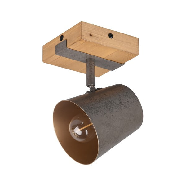 Faretto in colore grigio scuro-naturale Bell - Trio-image-3