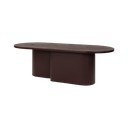 Tavolino da salotto burgundy con piano effetto rovere 50x115 cm Looi – noo.ma