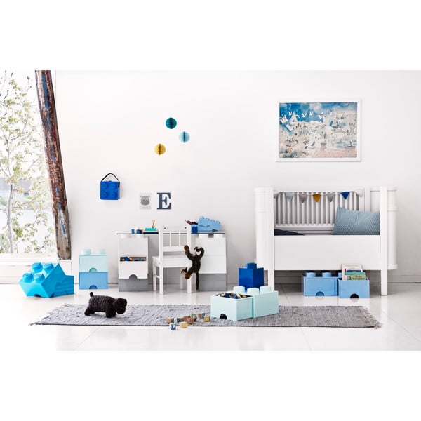 Scatola portaoggetti azzurra con due cassetti - LEGO®-image-3