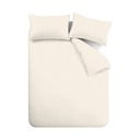 Biancheria da letto singola in flanella beige e crema 135x200 cm - Catherine Lansfield