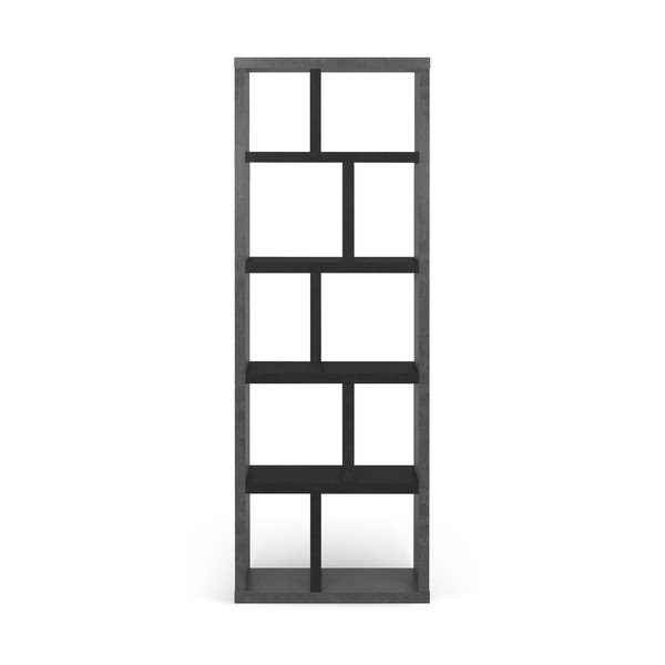 Libreria in cemento decorato grigio scuro-nero 70x198 cm Berlin - TemaHome