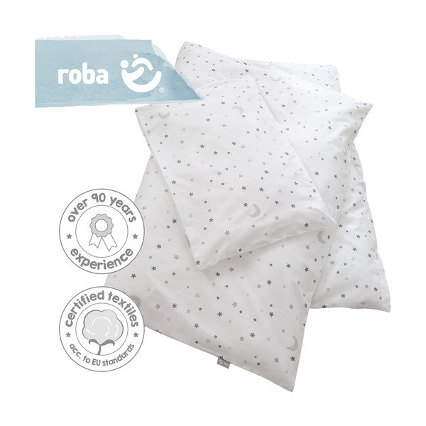 Set copripiumino e federa da bambini bianco in cotone per culla 100x135 cm Sternenzauber – Roba-image-3
