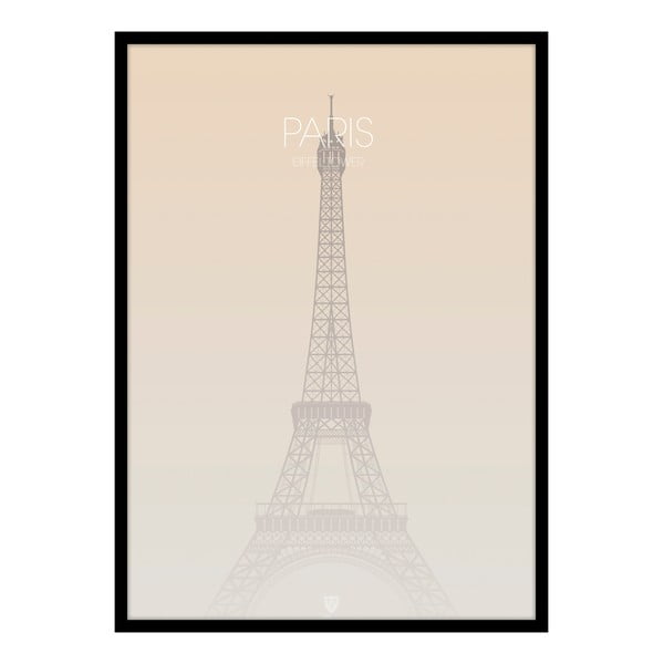 Poster con cornice 50x70 cm Paris Eiffel Tower - Malerifabrikken