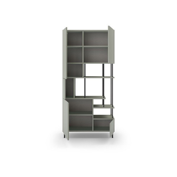 Libreria verde-grigio 84x175 cm Perla - Marckeric-image-3