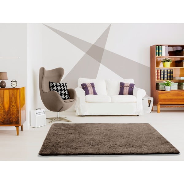 Tappeto marrone , 140 x 200 cm Alpaca Liso - Universal-image-1