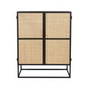 Cassettiera alta in rattan nero 80x100 cm Guuji - White Label