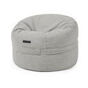 Pouf a sacco per bambini grigio chiaro con rivestimento in bouclé Roll 80 – SLOWDOWN