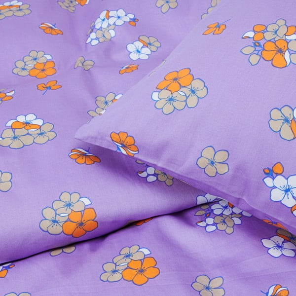 Biancheria da letto singola in cotone sateen color lavanda 140x200 cm Grand Pleasantly - JUNA-image-2