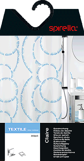 Tenda per doccia 180x200 cm Claire – Spirella-image-1