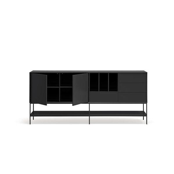 Cassettiera nera 220x98x45 cm Platt – Teulat-image-3