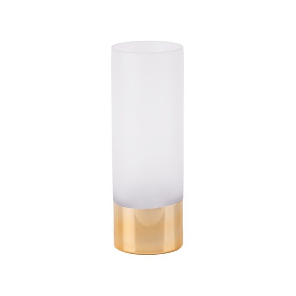 Bílo-zlatá skleněná váza PT LIVING Glamour, výška 25 cm
