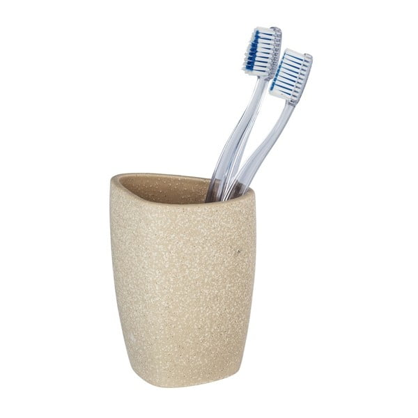 Tazza in ceramica beige per spazzolini da denti Pion - Wenko