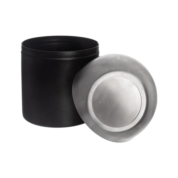 Cestino per la spazzatura nero in acciaio inox 1,2 l BLACK – Orion-image-2