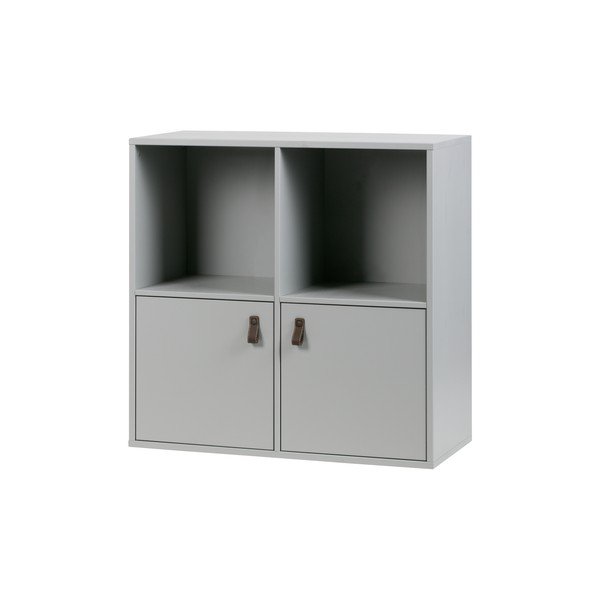 Libreria modulare in legno di pino grigio 81x81 cm Vt - vtwonen-image-3