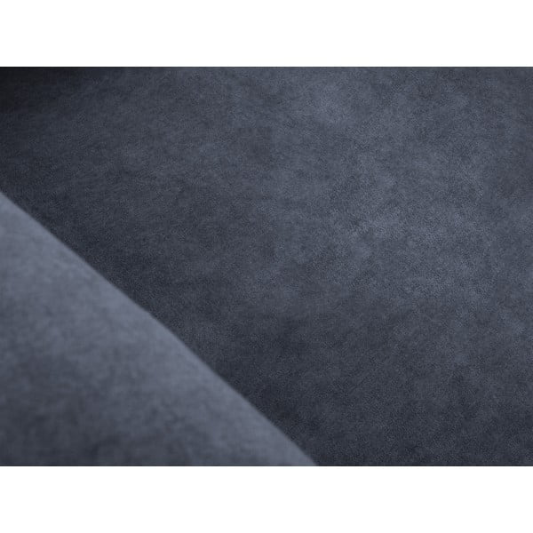 Divano con penisola in velluto blu scuro Erin - Micadoni Home-image-1