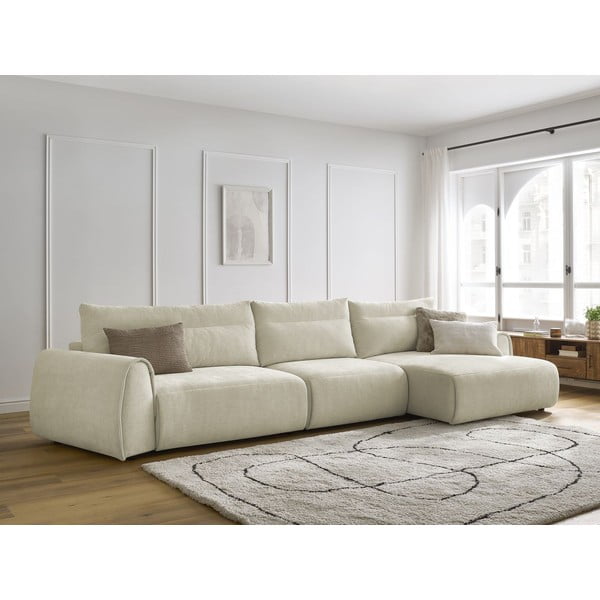 Divano angolare beige Aden – Bobochic Paris-image-1