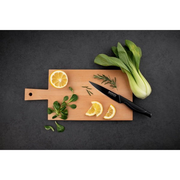 Coltello per sfilettare in acciaio inox nero Wave - Nirosta-image-1