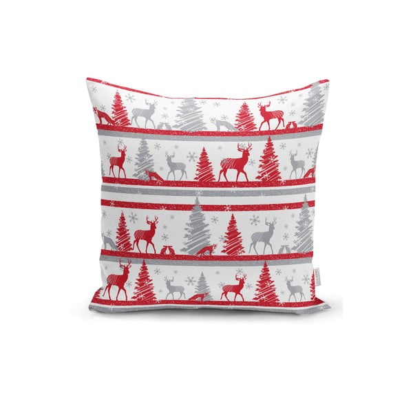 Set di 4 federe natalizie e runner da tavola Rosso Natale - Minimalist Cushion Covers-image-1