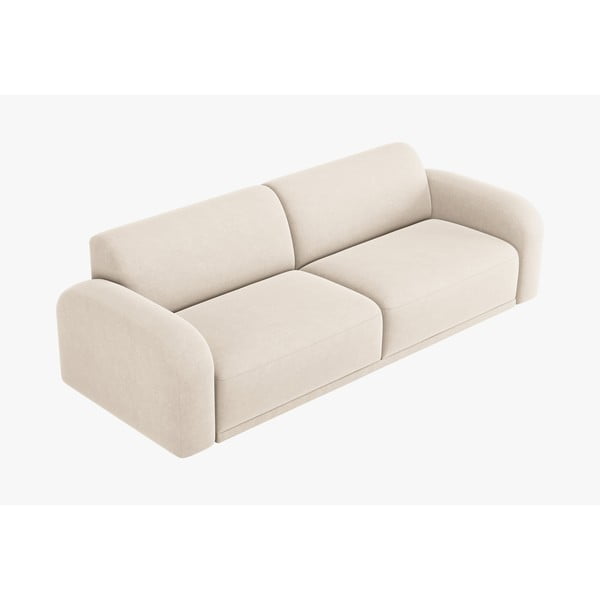 Divano in velluto beige 242 cm Erin - Micadoni Home-image-3