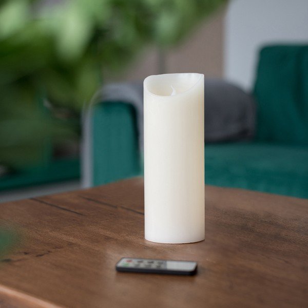 LED svíčka s dálkovým ovládáním DecoKing Wax, výška 20 cm-image-1