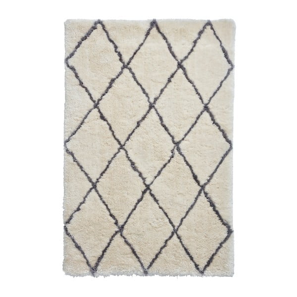 Tappeto bianco e crema con dettagli grigi , 200 x 290 cm Morocco - Think Rugs