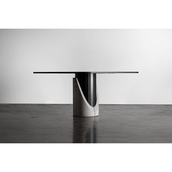 Tavolo da pranzo con piano in rovere 140x140 cm Sharp - Lyon Béton-image-2