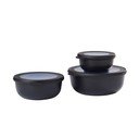 Scatole per alimenti in set da 3 Nordic black - Mepal