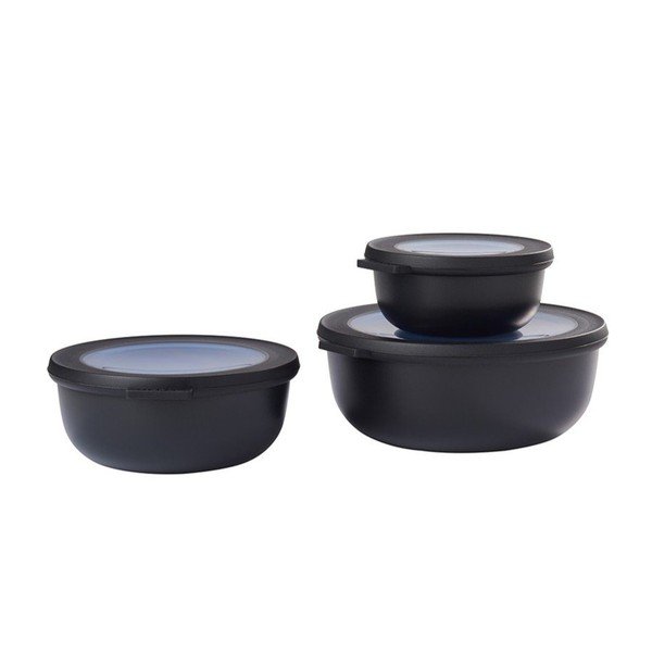 Scatole per alimenti in set da 3 Nordic black - Mepal