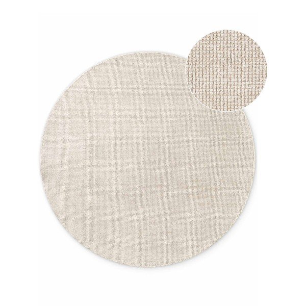 Tappeto rotondo color crema in lana tessuto a mano ø 200 cm Greenwich – Ted Baker