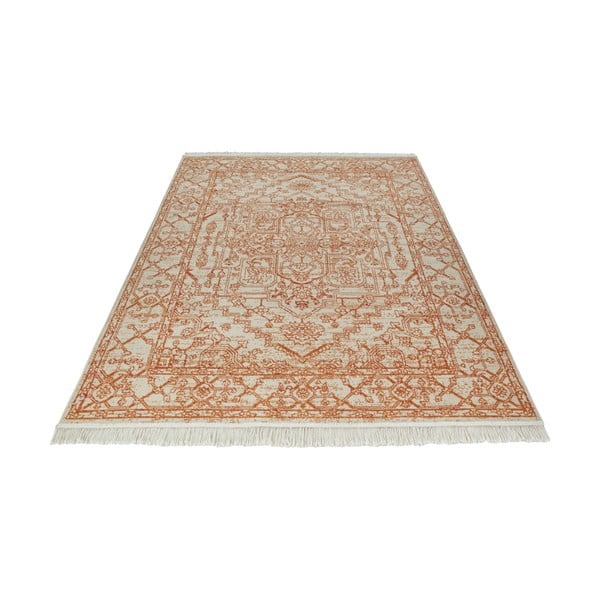 Tappeto arancione con cotone riciclato , 200 x 290 cm Sarobi - Nouristan-image-3