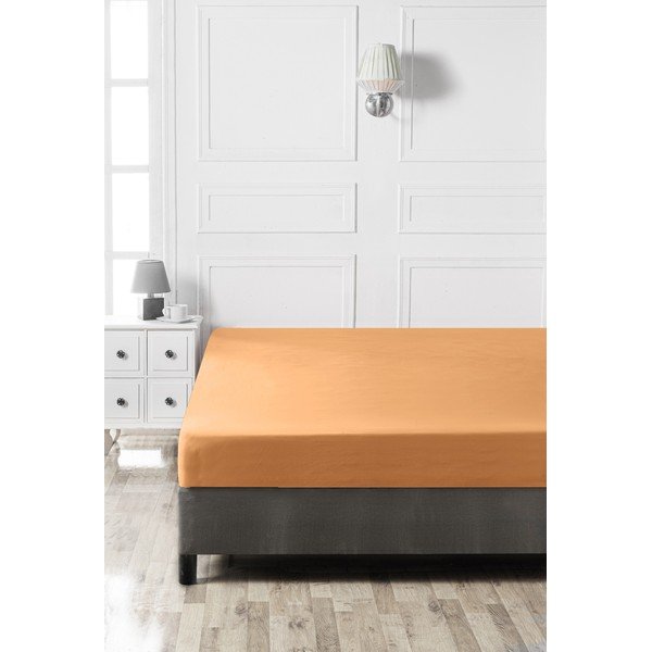 Lenzuolo con angoli arancione in cotone 140x200 cm – Mijolnir-image-2