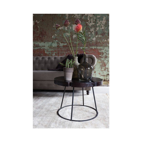 Tavolino in teak , ⌀ 60 cm - Dutchbone-image-2