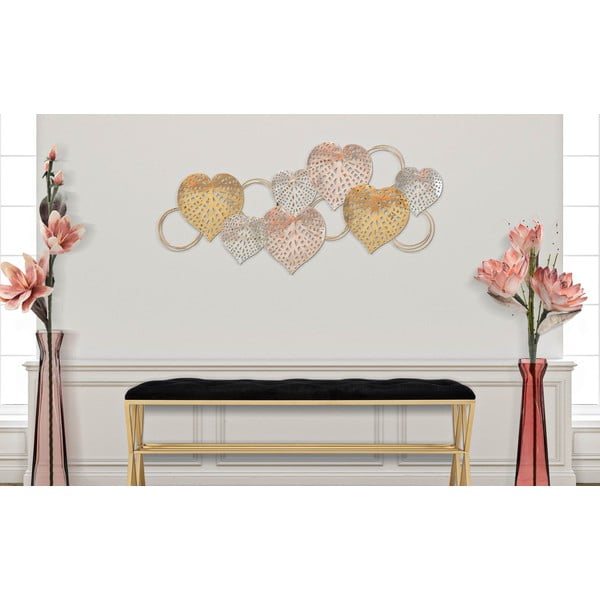 Decorazione murale in metallo 91x40 cm Hearts - Mauro Ferretti-image-1
