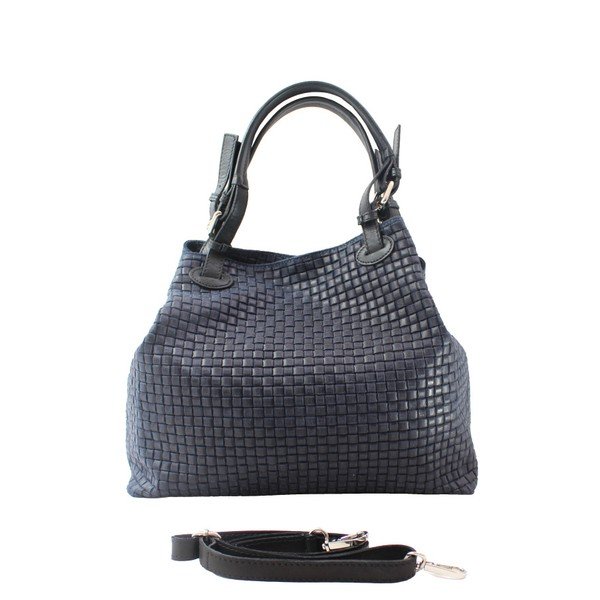 Borsa in pelle blu scuro Tessa - Chicca Borse-image-3