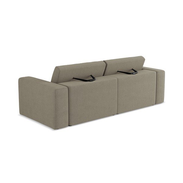Divano componibile marrone chiaro 224 cm Kalea – Makamii-image-3