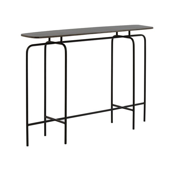 Tavolo consolle in metallo nero 30x120 cm Zapala - Light & Living-image-1