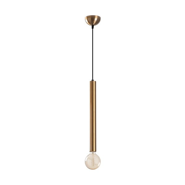 Lampadario dorato con paralume in metallo ø 4 cm Tempo – Opviq lights