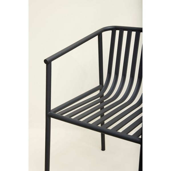 Sedia da giardino nera in metallo Villa - Hübsch-image-1