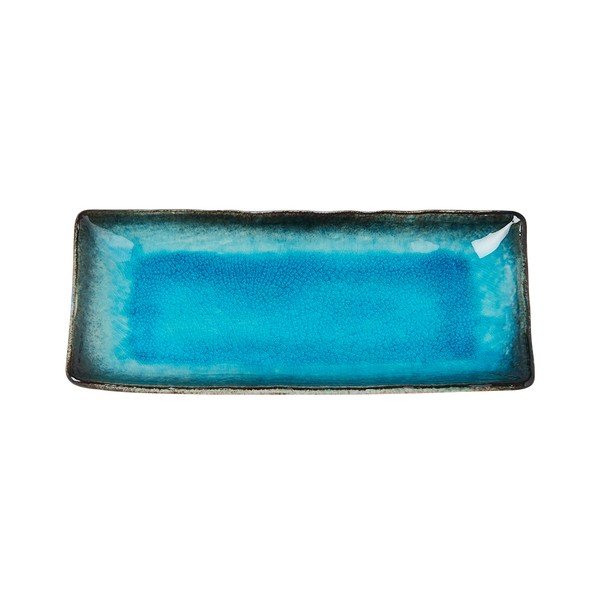 Piatto da portata in ceramica blu, 29 x 12 cm Sky - MIJ
