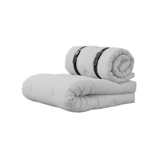 Variabilní křeslo s bíle prošívanými koženými pásky Karup Buckle Up Light Grey-image-3
