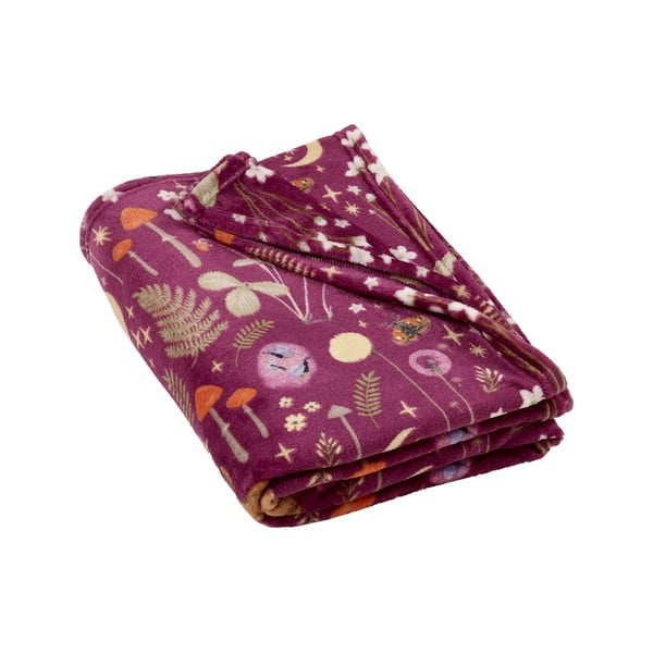 Coperta viola in micropile 130x170 cm Enchanted Twilight Animals – Catherine Lansfield