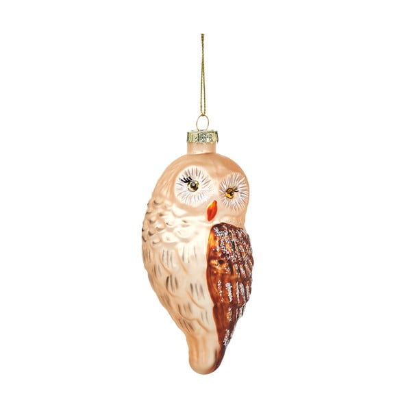 Decorazione per albero di natale in vetro fatta a mano 13 cm Owl – Sass & Belle