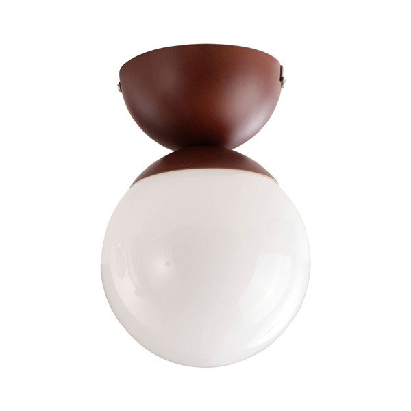 Plafoniera bianca/marrone in vetro opale ø 15 cm Leah – Jotex
