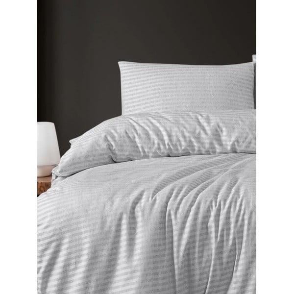 Biancheria da letto in grigio chiaro per letto matrimoniale/per letto prolungato con lenzuolo incluso/4 pz 200x220 cm – Mila Home-image-2