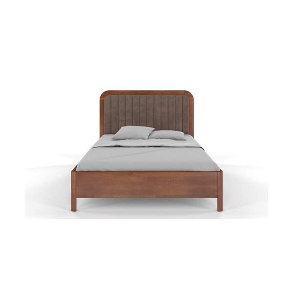 Letto matrimoniale in legno di faggio marrone caramello Visby , 140 x 200 cm Modena - Skandica-image-2
